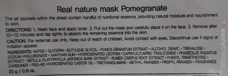 THE FACE SHOP Real Nature Pomegranate Mask