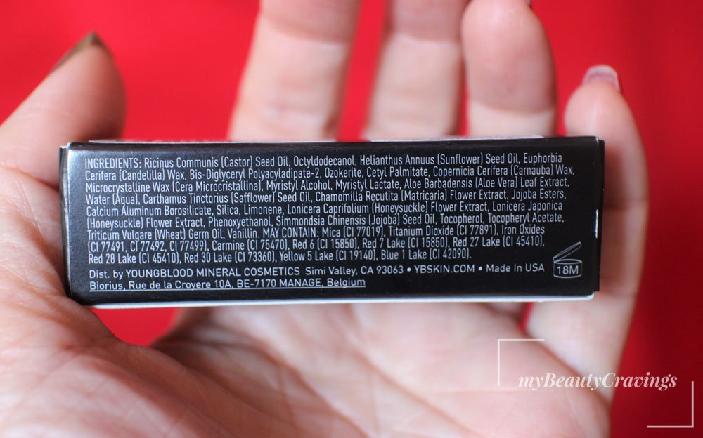 Youngblood Lipstick Ingredients