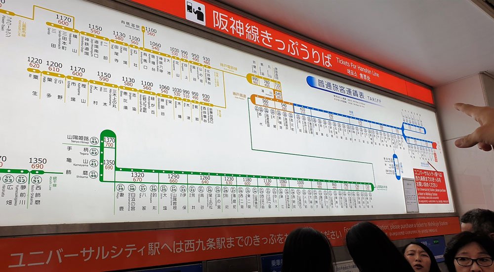 Namba Station Route Map & Price