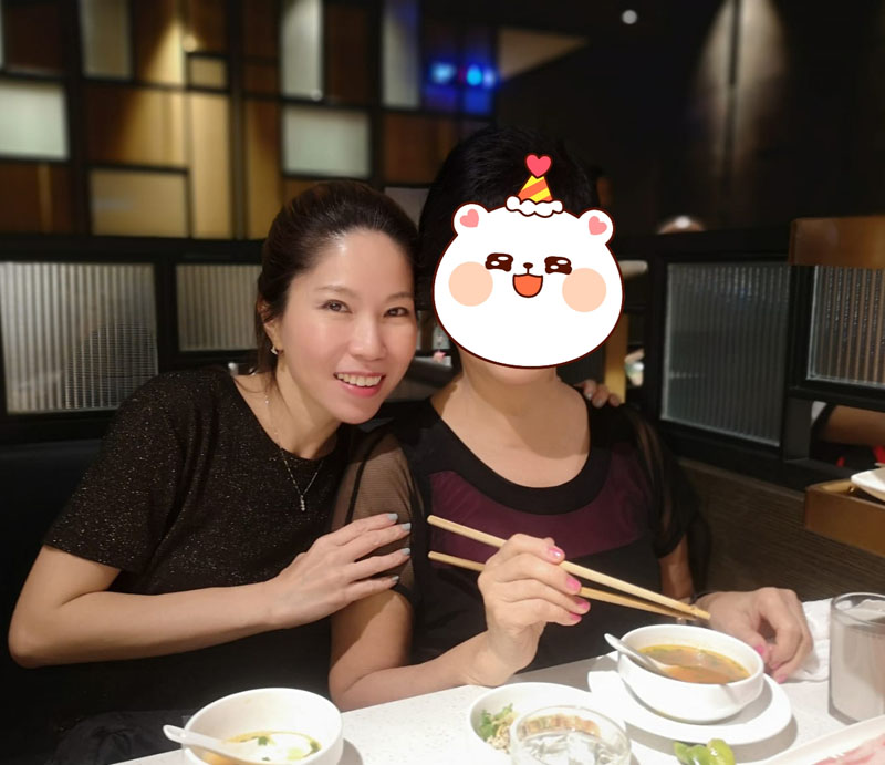 Birthday celebration with mom