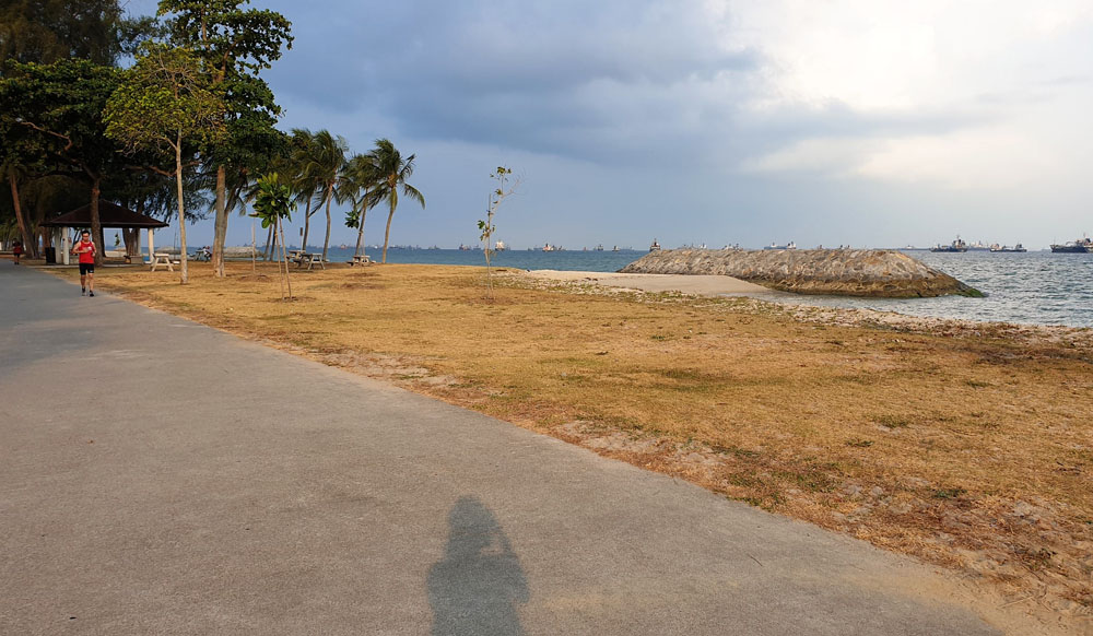 Brisk-walking at East Coast Park