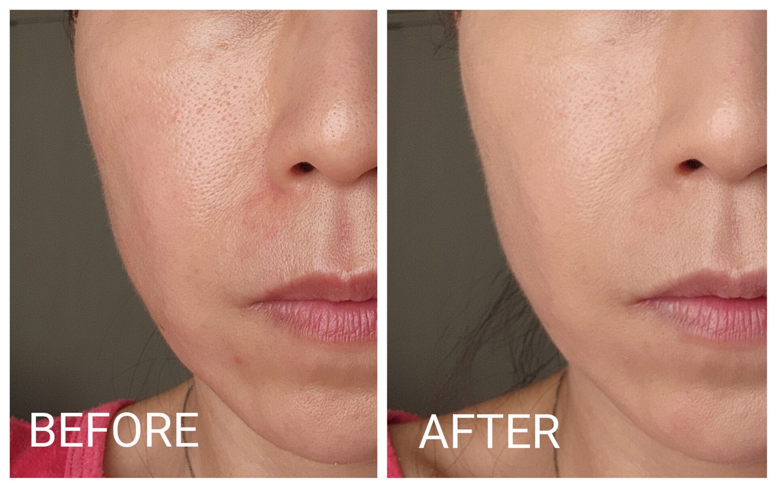 Media Liquid Foundation Before After Comparison