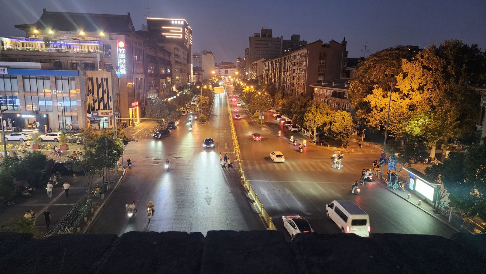 Xi An Ancient City Wall Night Scene