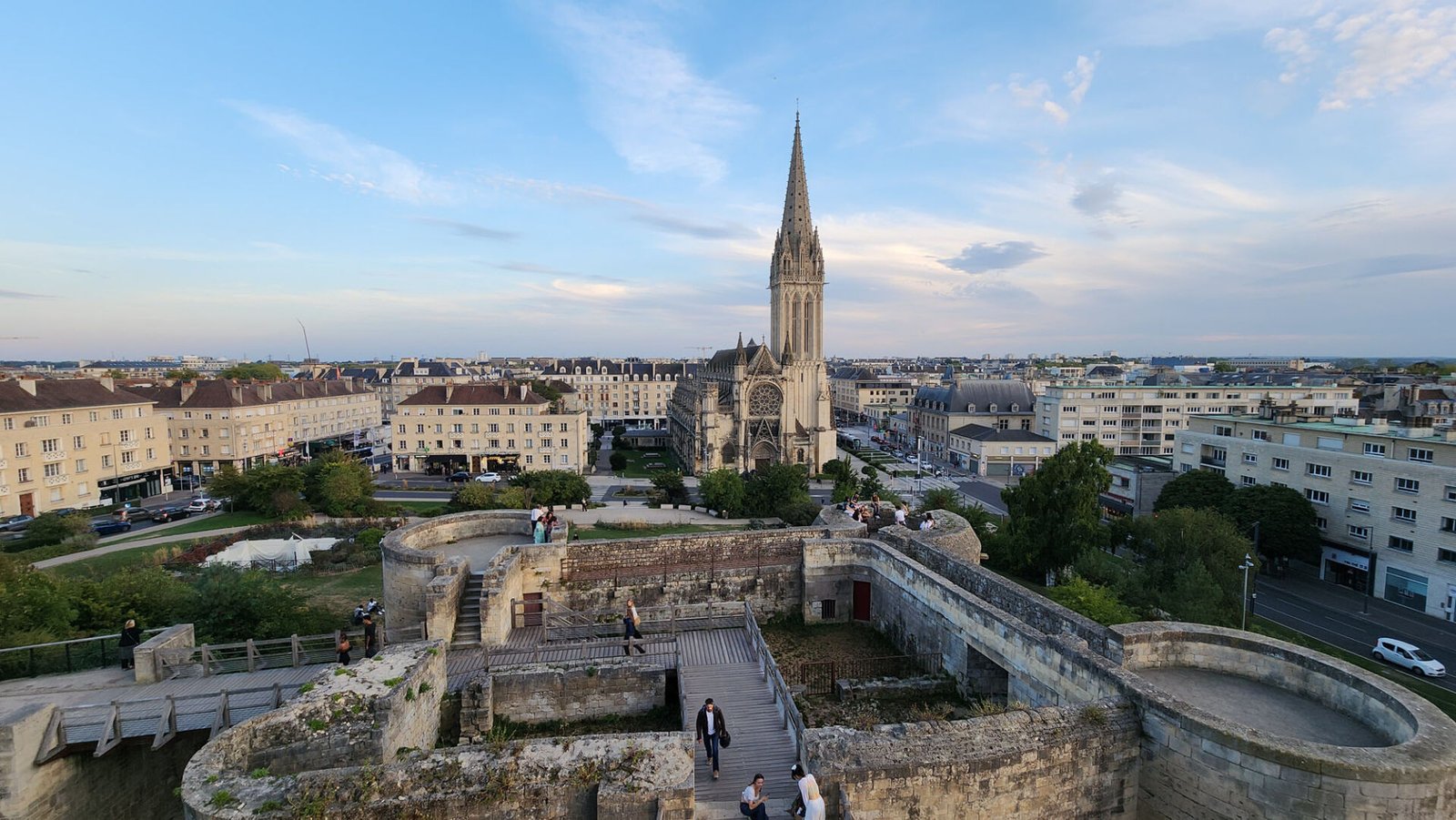 Caen castle view