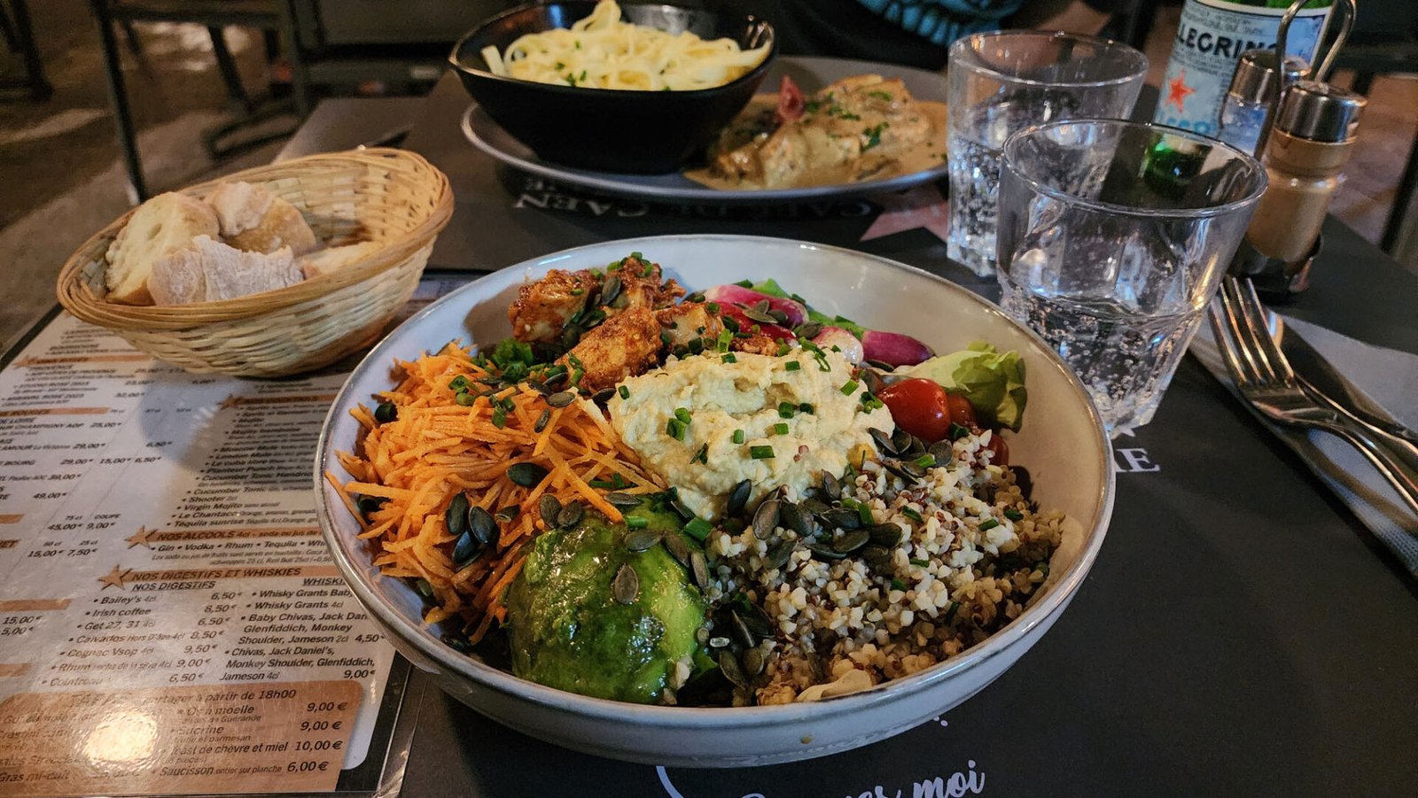 Dinner in Caen, France