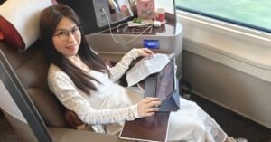 Business Class train in China